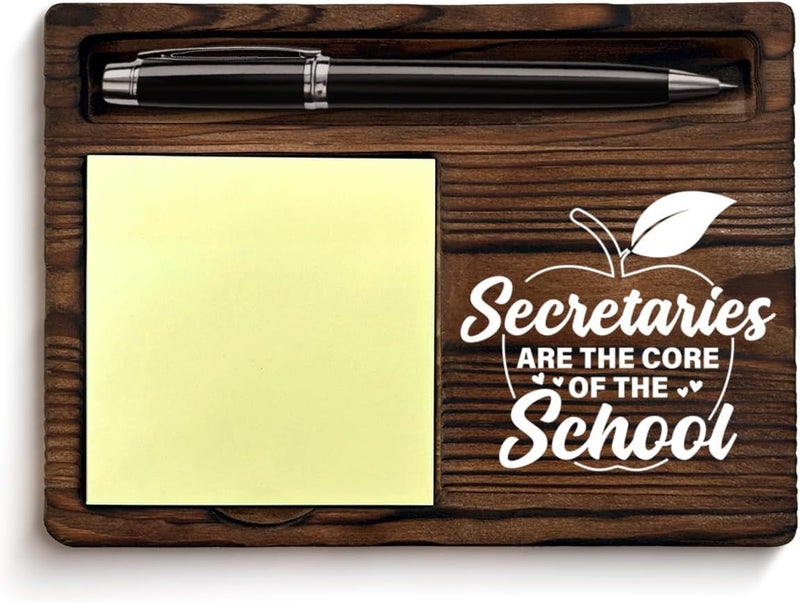 YGBF School Secretary Appreciation Gifts, Gift for Secretaries Sticky Note Holder School Office Decor, Administrative Professional Day Gifts - Image 1